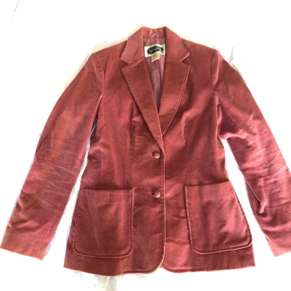 VINTAGE Tokens Corduroy Blazer - Salmon/pink